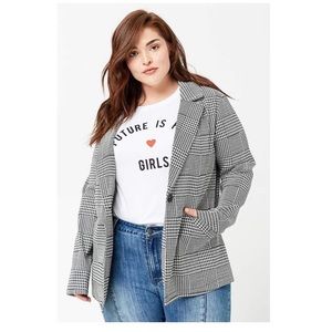 FOREVER 21 Houndstooth Blazer